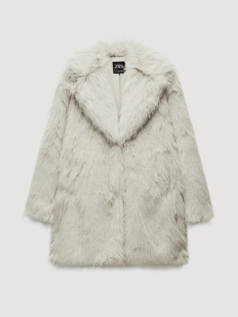 Zara Cream Fur Coat